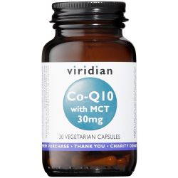 Viridian Co-enzyme Q10 30mg with MCT Veg Caps 30