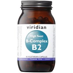 Viridian HIGH TWO Vitamin B2 with B-Complex Veg Caps 90