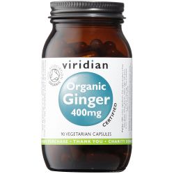 Viridian Organic Ginger Root 400mg Veg Caps 90