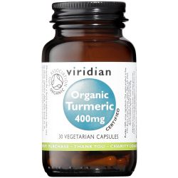 Viridian Organic Turmeric 400mg Veg Caps 30