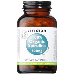 Viridian Spirulina 500mg tablets Organic 60