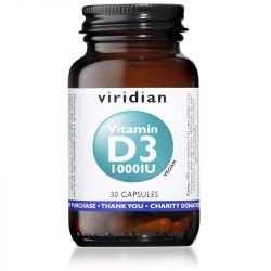 Viridian Vitamin D3 (Vegan) 1000iu Veg Caps 30