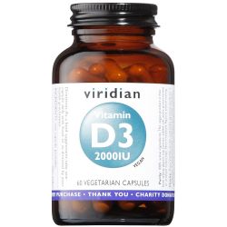 Viridian Vitamin D3 (Vegan) 2000iu Veg Caps 60