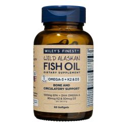 Wiley's Finest Omega-3, K2 + D3 Capsules 60