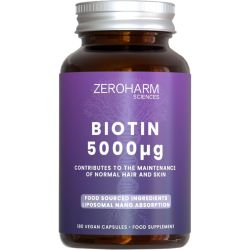ZeroHarm Liposomal Biotin 5000ug Capsules 180