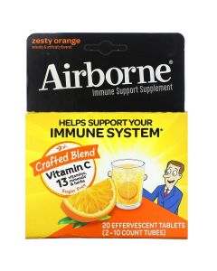 Airborne Effervescent Tablets Zesty Orange 20