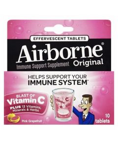 Airborne Effervescent Tablets Pink Grapefruit 10