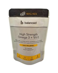 Balanced High Strength Omega 3 + Vitamin E Refill Pouch 50