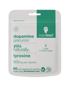 Brain Feed Dopamine Precursor Tyrosine 800mg Capsules 60