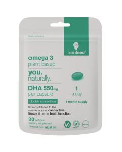 Brain Feed Omega-3 Plant-based DHA 500mg Softgels 30