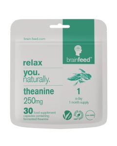 Brain Feed Relax Natural Theanine 250mg Capsules 30