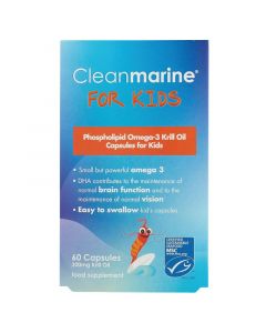 Cleanmarine Krill Oil for Kids 200mg Marine Gelcaps 60