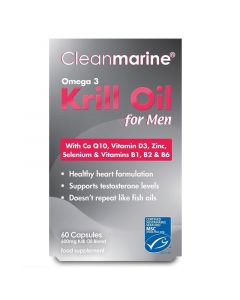 Cleanmarine Krill Oil for Men 600mg Marine Gelcaps 60