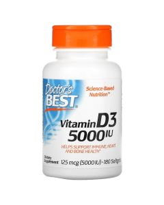Doctor's Best Vitamin D3 5000iu Softgels 180