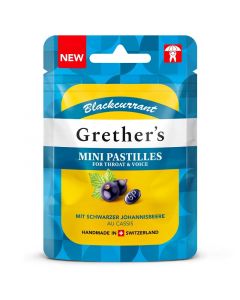Grether's Blackcurrant Pastilles Sugar Free Pouch 30g