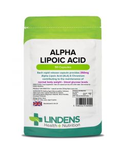 Lindens Alpha Lipoic Acid 250mg Capsules 90
