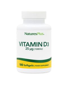 Nature's Plus Vitamin D3 1000iu Softgels 180