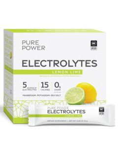 Pure Power Electrolytes Lemon Lime Packs 30