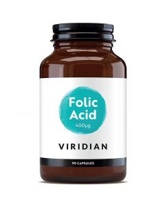 Viridian Folic Acid 400ug Capsules 90