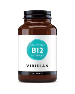 Viridian HIGH TWELVE Vitamin B12 with B-Complex Veg Caps 90