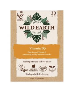 Wild Earth Vegan Vitamin D3 1000iu Capsules 30
