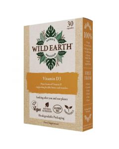 Wild Earth Vegan Vitamin D3 1000iu Capsules 30