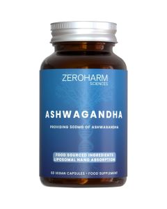 ZeroHarm Liposomal Ashwagandha 500mg Capsules 60