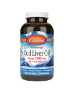 Carlson Labs Wild Norwegian Cod Liver Oil Gems 1000mg Softgels 250
