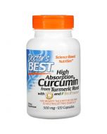 Doctor's Best High Absorption Curcumin From Turmeric Root with C3 Complex & BioPerine 500mg Caps 120