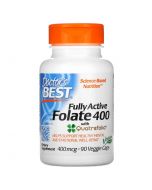 Doctor's Best Fully Active Folate 400 with Quatrefolic 400mcg Vcaps 90