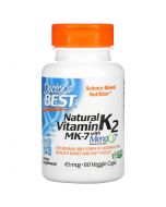 Doctor's Best Natural Vitamin K2 MK7 with MenaQ7 45mcg Vcaps 60