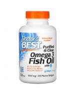 Doctor's Best Purified & Clear Omega 3 Fish Oil 1000mg Marine Softgels 120