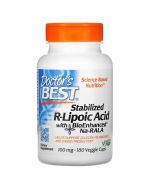 Doctor's Best Stabilized R-Lipoic Acid with BioEnhanced Na-RALA 100mg Vcaps 180
