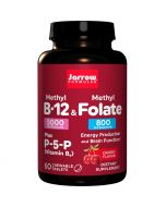 Jarrow Formulas Methyl B12 & Methyl Folate 800mcg Cherry Lozenges 60