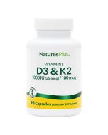 Nature's Plus Vitamin D3 1000iu with K2 100mcg VCaps 90