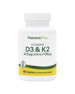 Nature's Plus Vitamin D3 2500iu with K2 120mcg VCaps 90