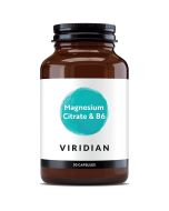 Viridian Magnesium Citrate with B6 Capsules 30