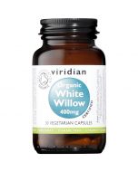 Viridian Organic White Willow 400mg Veg Caps 30