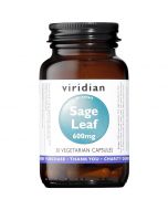 Viridian Sage Leaf Extract 600mg Veg Caps 30