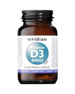 Viridian Vitamin D3 (Vegan) 400iu Veg Caps 30