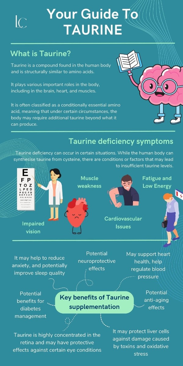 key benefits of taurine (infographic)