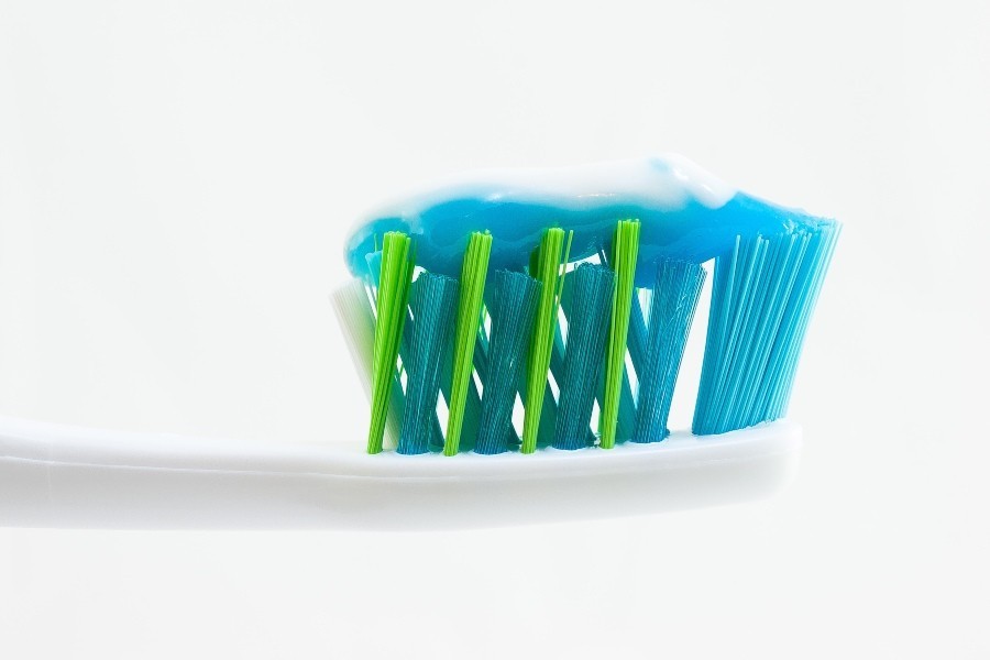 toothbrush with toothpaste